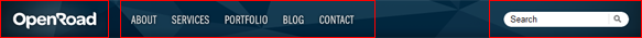 OpenRoad website menu bar