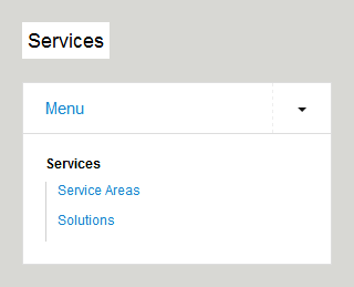 responsive_menu2 Screenshot of services submenu