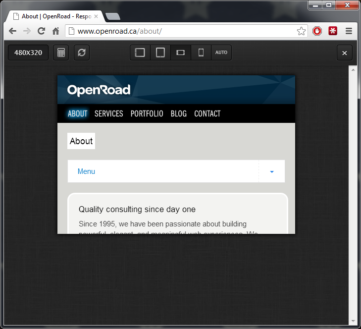OpenRoad responsive website screenshot 2