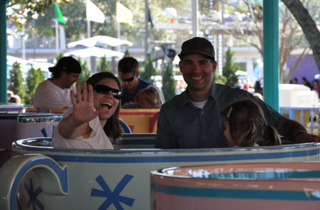 OpenRoad's Trevor Allen and his family gave MagicBands a spin