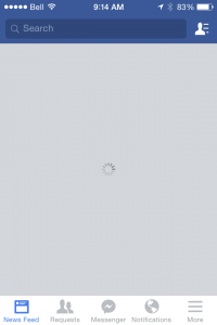 Facebook-Secondary Loading 10 sec