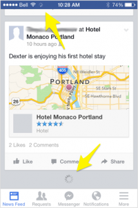 Facebook-in App loading notifications-Annotated
