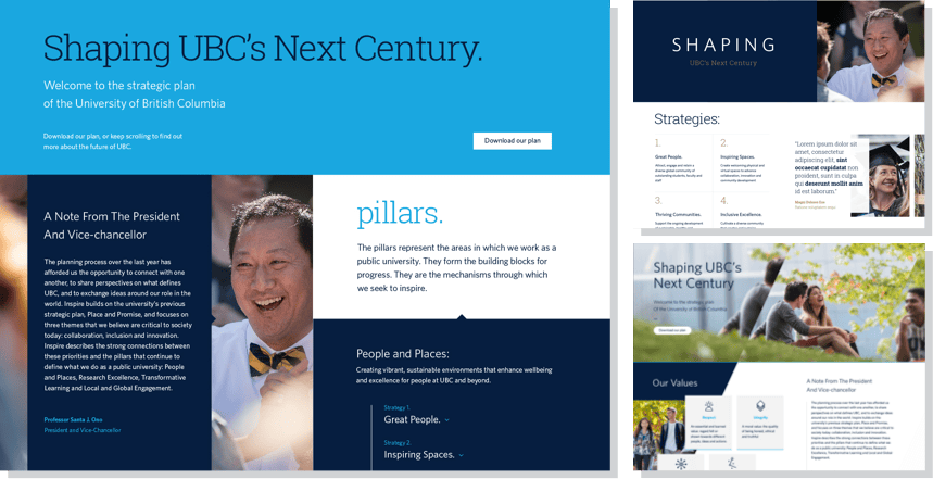 UBC website style tiles