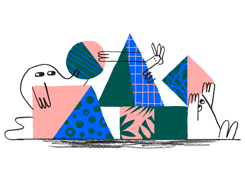 Dropbox abstract illustration