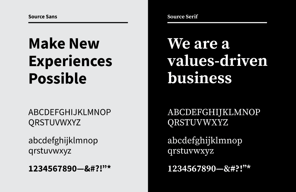 Image of OXD's rebrand typefaces