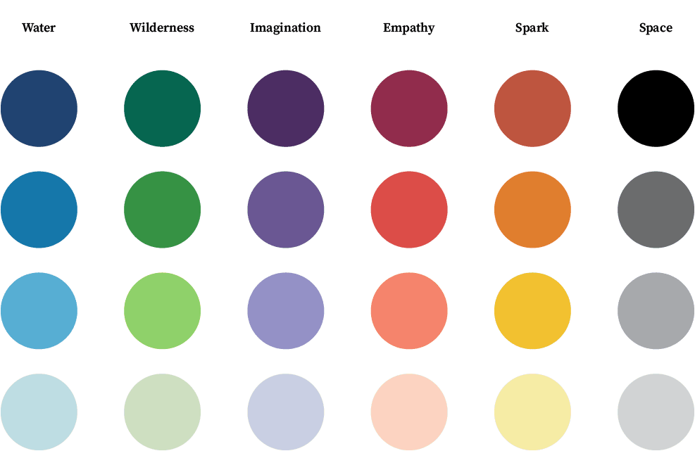 Image of OXD's rebranded colour palette