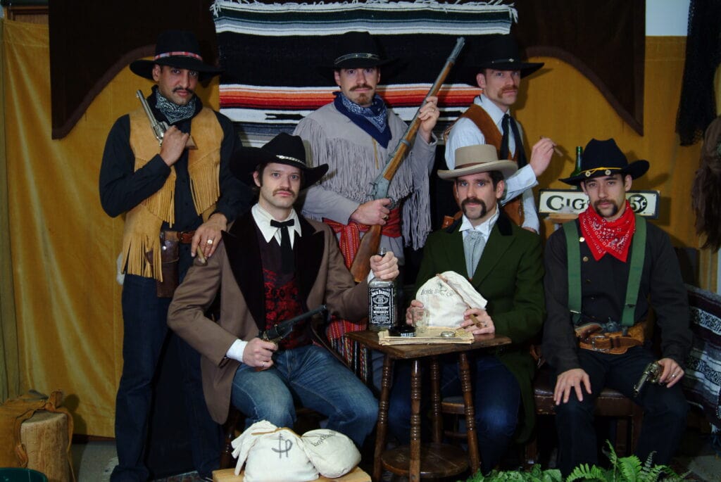 Photo of OXD staff showing off their moustaches in support of Movember