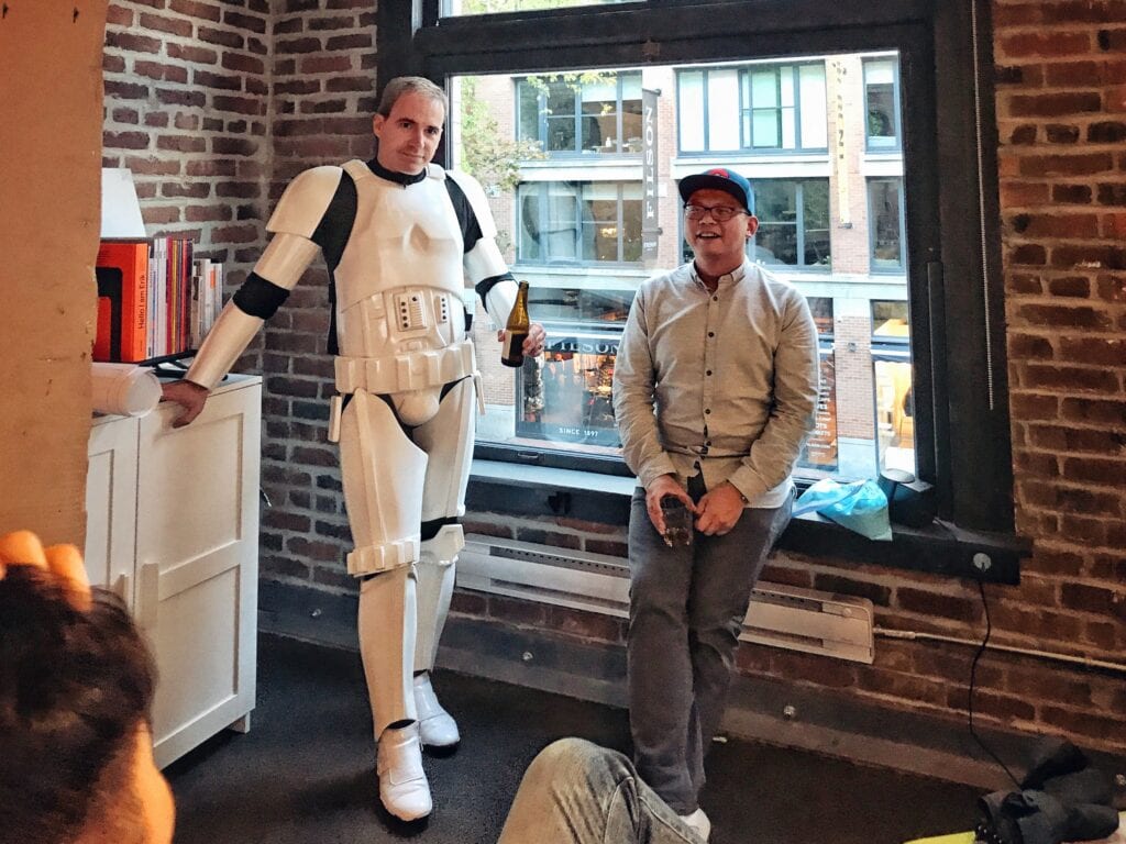 Photo of Darren Gibbons and Steve Ly for halloween