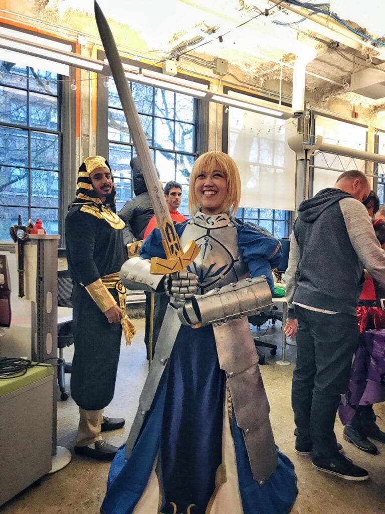 OXD Staff Winnie her knight costume