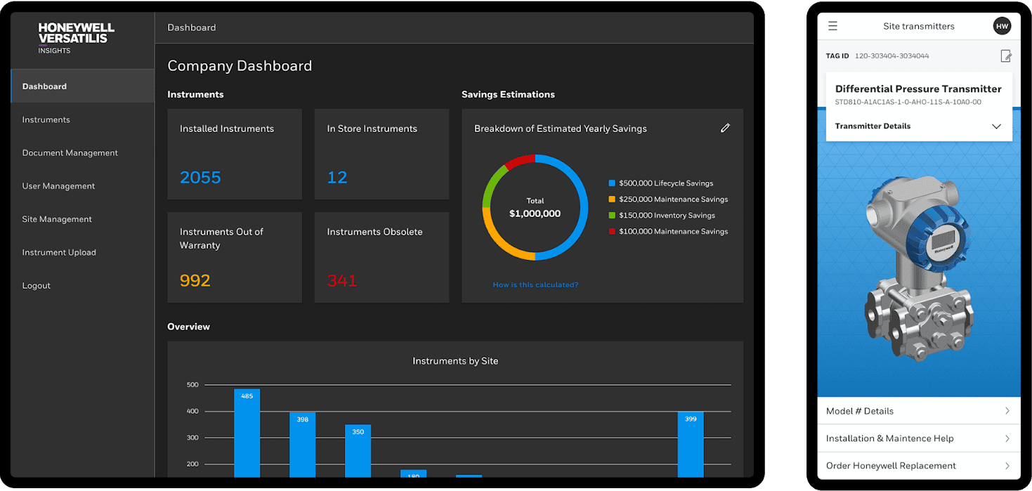 There is now a screenshot image of the Honeywell Versatilis Dashboard to support OXD's work in modernizing their industrial manufacturing tools