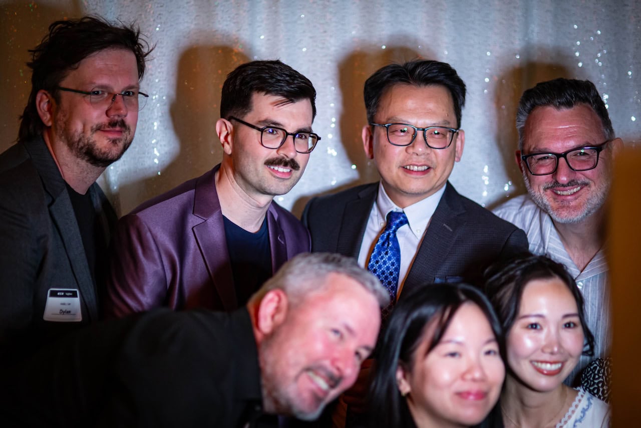 Clockwise: Dylan, Duncan, Steve, Foley, Ayumi, Adrianne, Justin, OXD