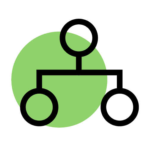 OXD Icon showing a stylized org chart