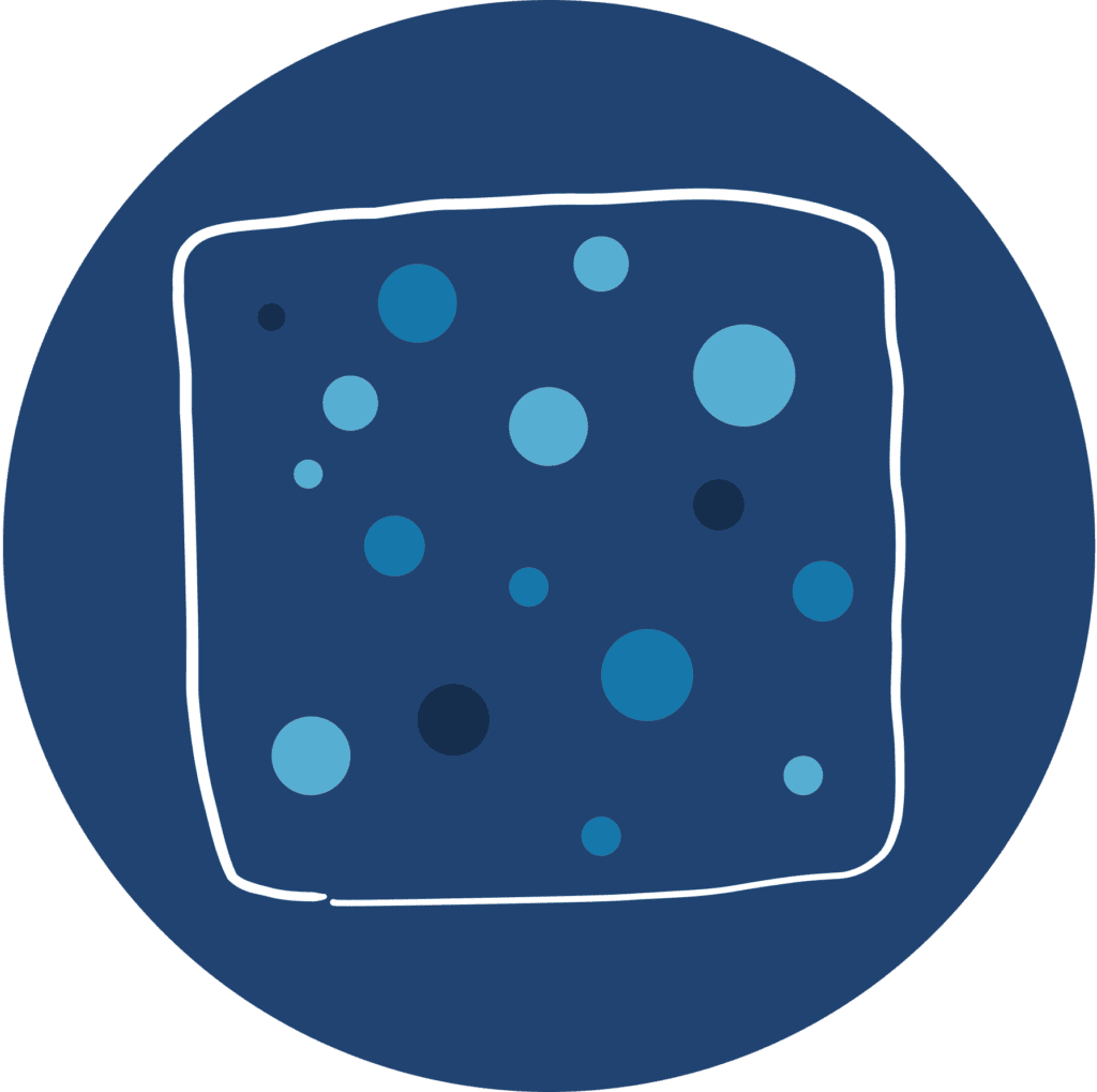 Property testing instead of case-by-case coverage icon of dots in a box