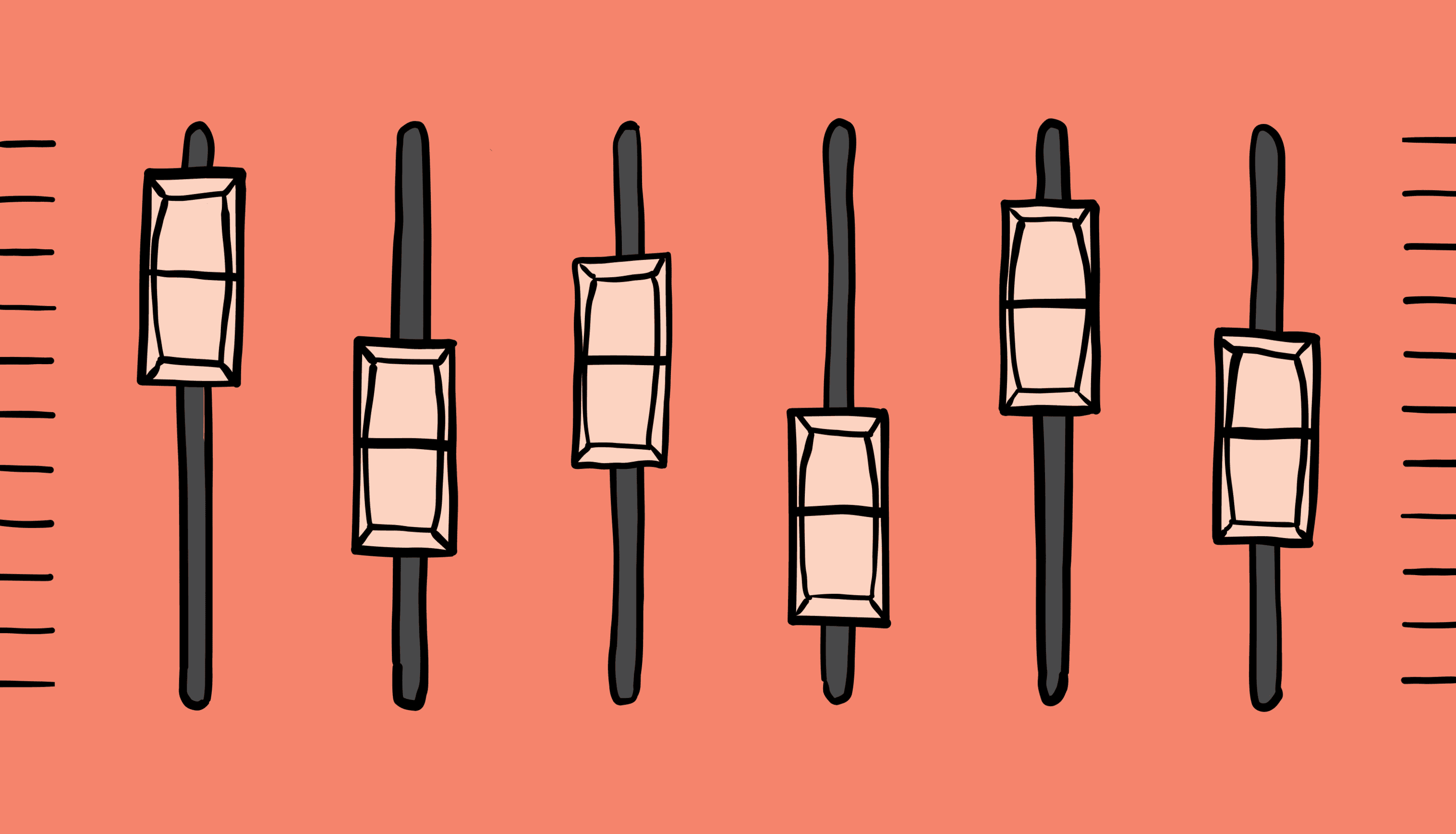 OXD illustration of 6 mallets used with the novelty game whack-a-mole to represent project costs going up and down.