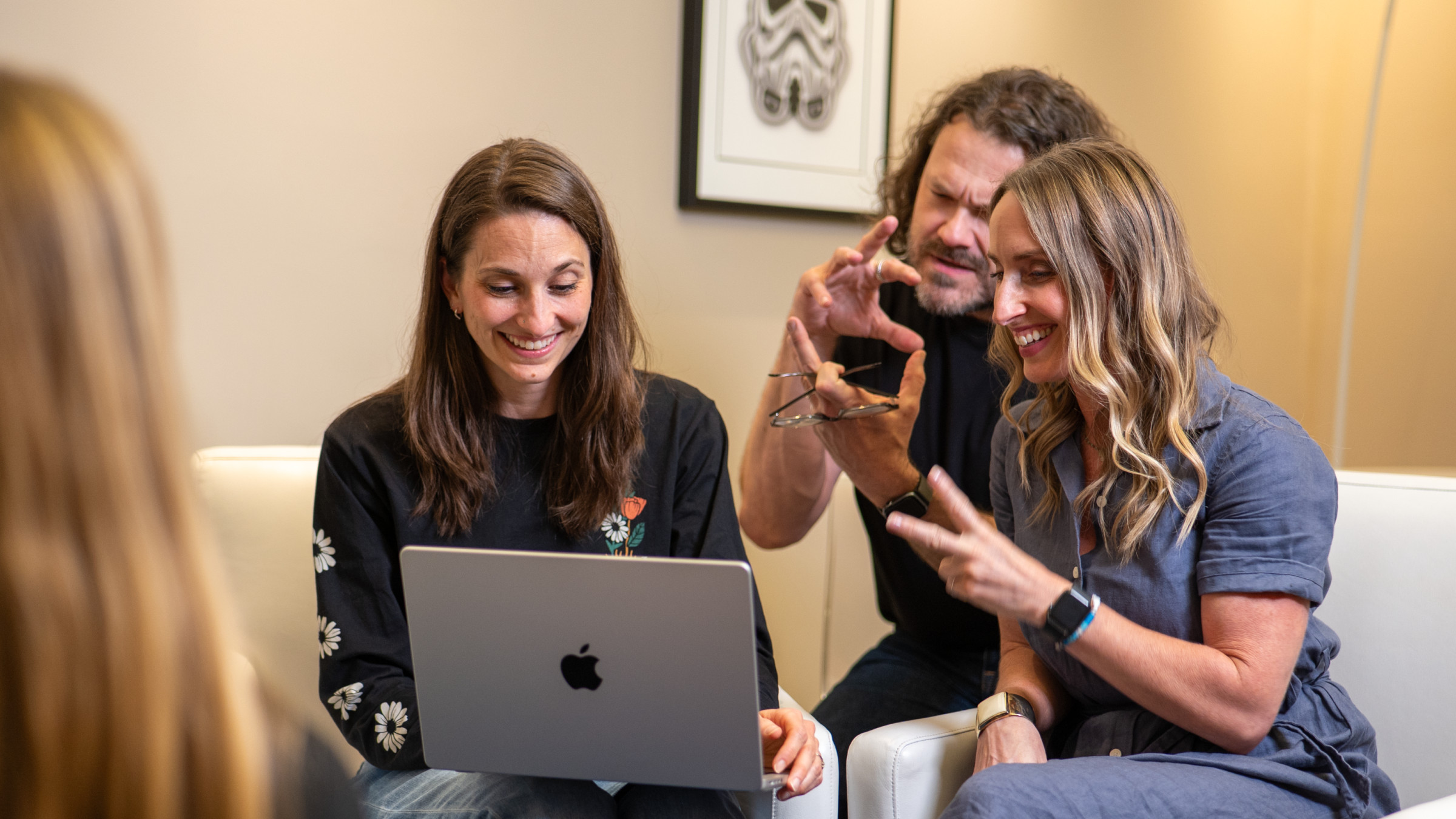 OXD's Marketing team having fun and being silly while collaborating